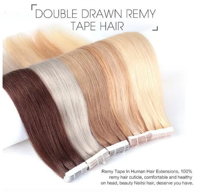 European Straight Tape-in Hair - Blonde